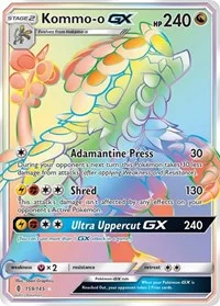 Kommo-o GX (Secret) | 159/145 | Holofoil | SM - Guardians Rising