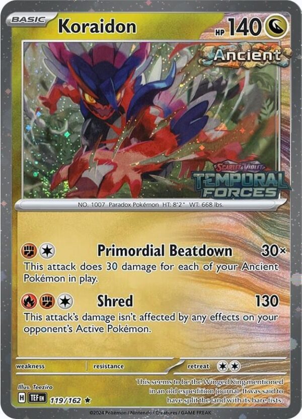 Koraidon 119/162 (European Promo) Normal Miscellaneous Cards & Products