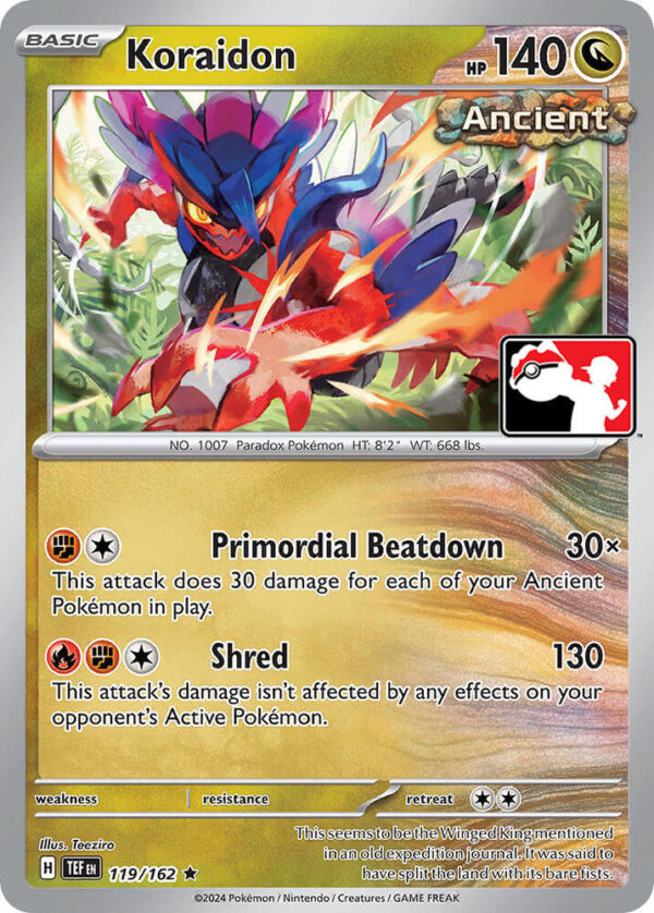 Koraidon 119/162 Normal Prize Pack Series Cards