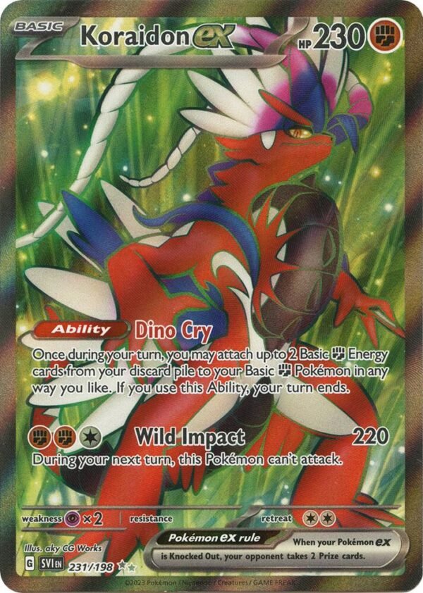 Koraidon ex 231/198 Holofoil SV01: Scarlet & Violet Base Set Koraidon ex 231/198 Holofoil SV01: Scarlet & Violet Base Set
