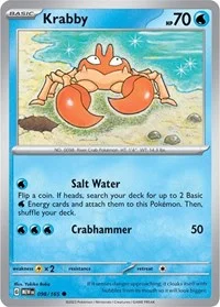 Krabby | 098/165 | Reverse Holofoil | SV: Scarlet & Violet 151