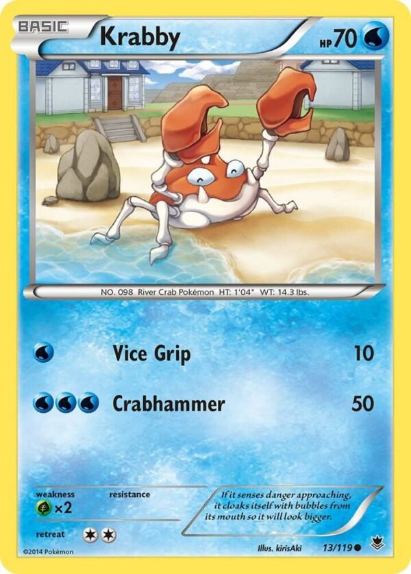 Krabby 13/119 Reverse Holofoil XY – Phantom Forces