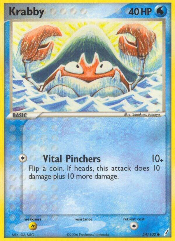 Krabby 54/100 Reverse Holofoil Crystal Guardians