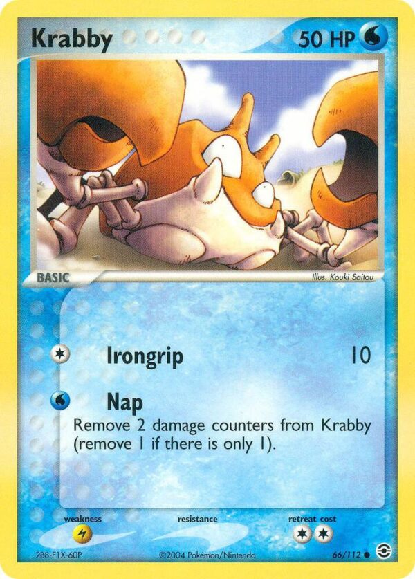 Krabby 66/112 Normal FireRed & LeafGreen Krabby 66/112 Normal FireRed & LeafGreen