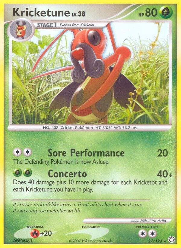 Kricketune 27/123 Reverse Holofoil Mysterious Treasures Kricketune 27/123 Reverse Holofoil Mysterious Treasures