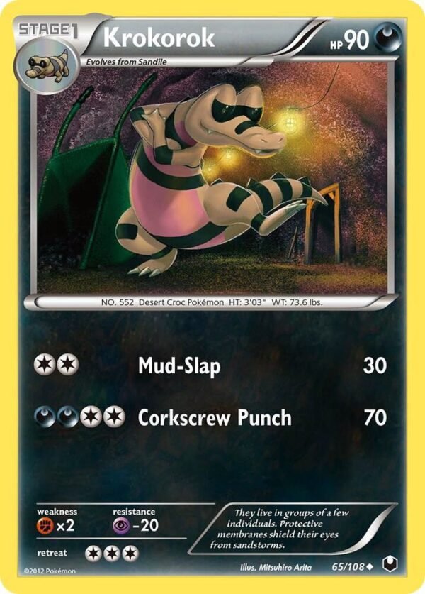 Krokorok 65/108 Reverse Holofoil Dark Explorers Krokorok 65/108 Reverse Holofoil Dark Explorers