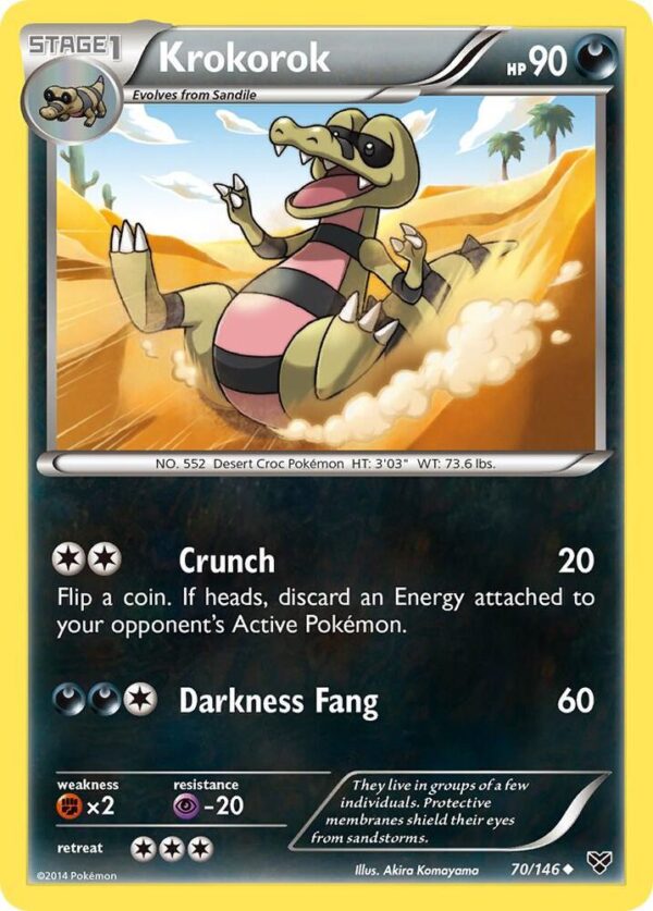 Krokorok 70/146 Reverse Holofoil XY Base Set Krokorok 70/146 Reverse Holofoil XY Base Set
