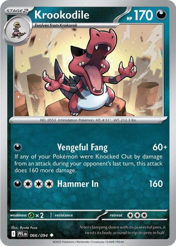 Krookodile 066/094 Normal ME02: Phantasmal Flames Krookodile 066/094 Normal ME02: Phantasmal Flames