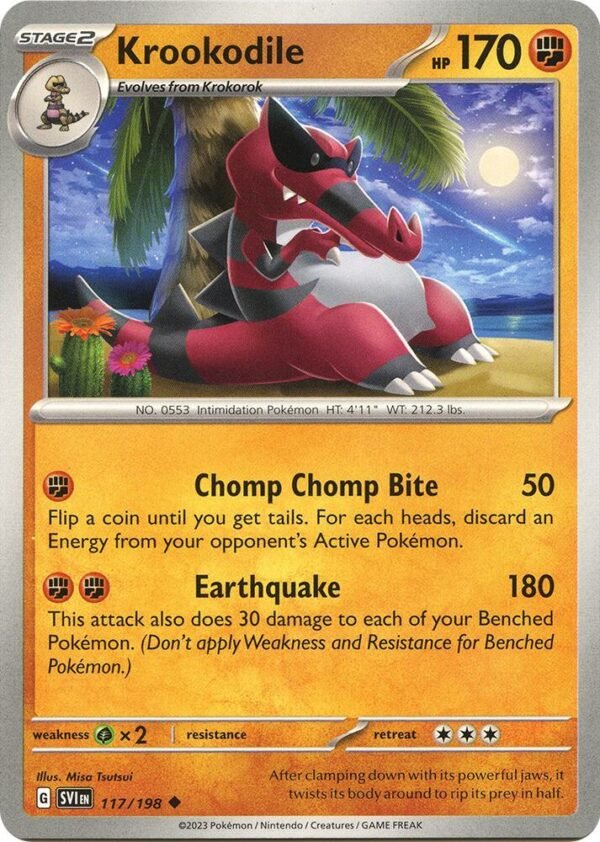 Krookodile 117/198 Normal SV01: Scarlet & Violet Base Set