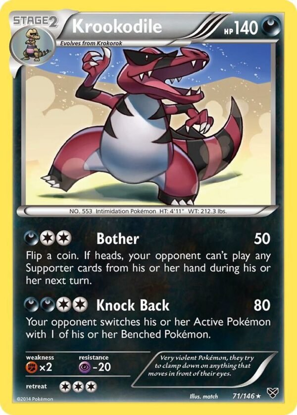 Krookodile 71/146 Reverse Holofoil XY Base Set