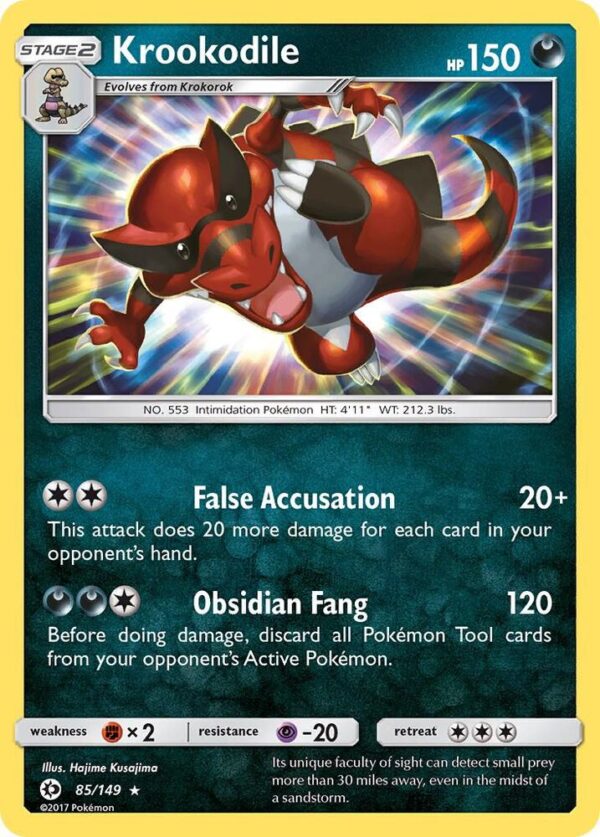 Krookodile 85/149 Holofoil SM Base Set Krookodile 85/149 Holofoil SM Base Set