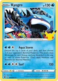 Kyogre | 003/025 | Holofoil | Celebrations