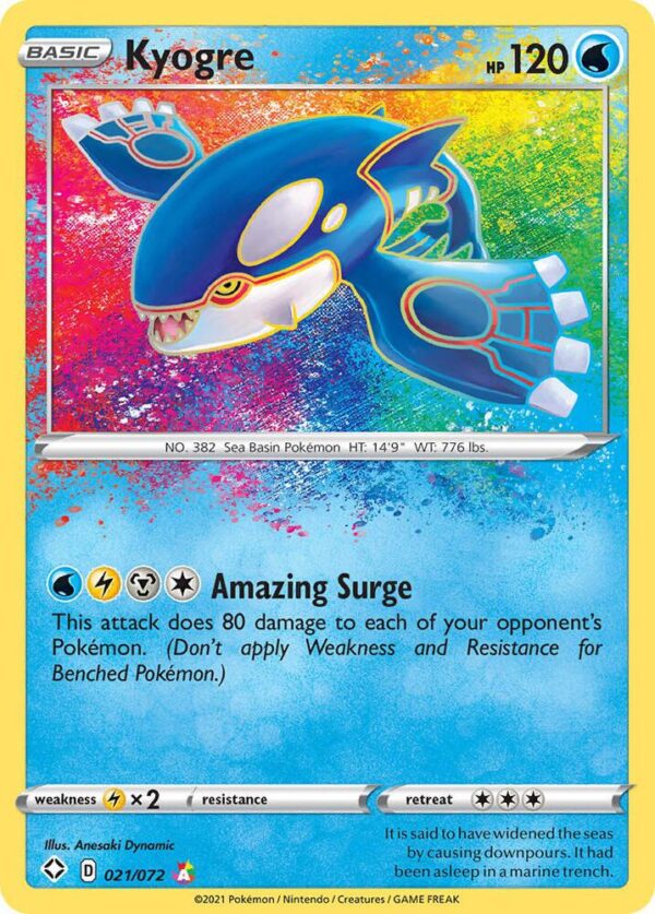 Kyogre 021/072 Holofoil Shining Fates