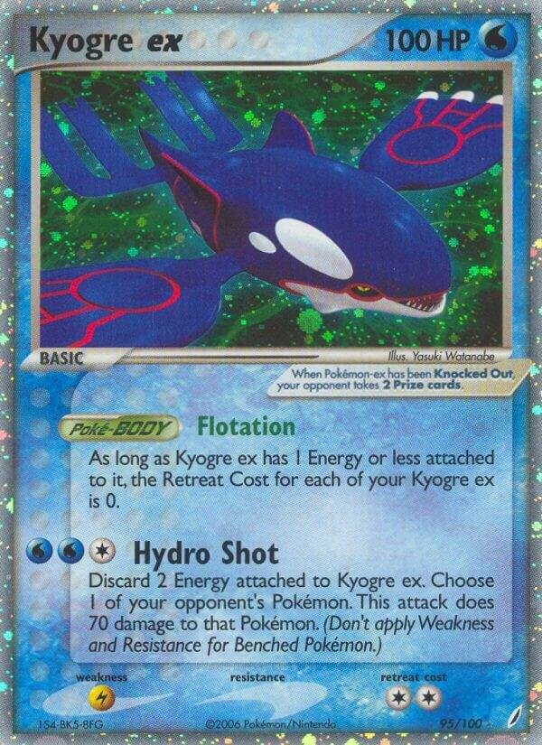 Kyogre ex 95/100 Holofoil Crystal Guardians Kyogre ex 95/100 Holofoil Crystal Guardians