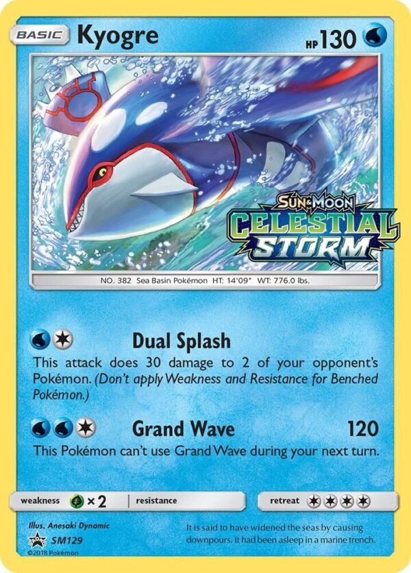 Kyogre SM129 (Prerelease) Holofoil SM Promos Kyogre SM129 (Prerelease) Holofoil SM Promos