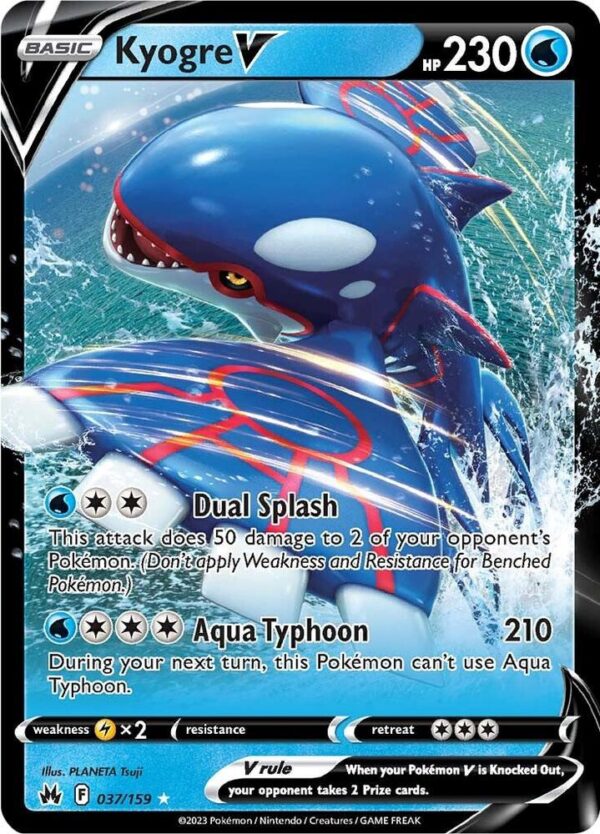 Kyogre V 037/159 Holofoil Crown Zenith Kyogre V 037/159 Holofoil Crown Zenith