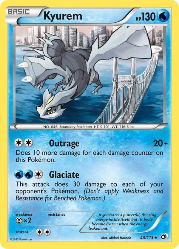 Kyurem 43/113 Reverse Holofoil Legendary Treasures Kyurem 43/113 Reverse Holofoil Legendary Treasures
