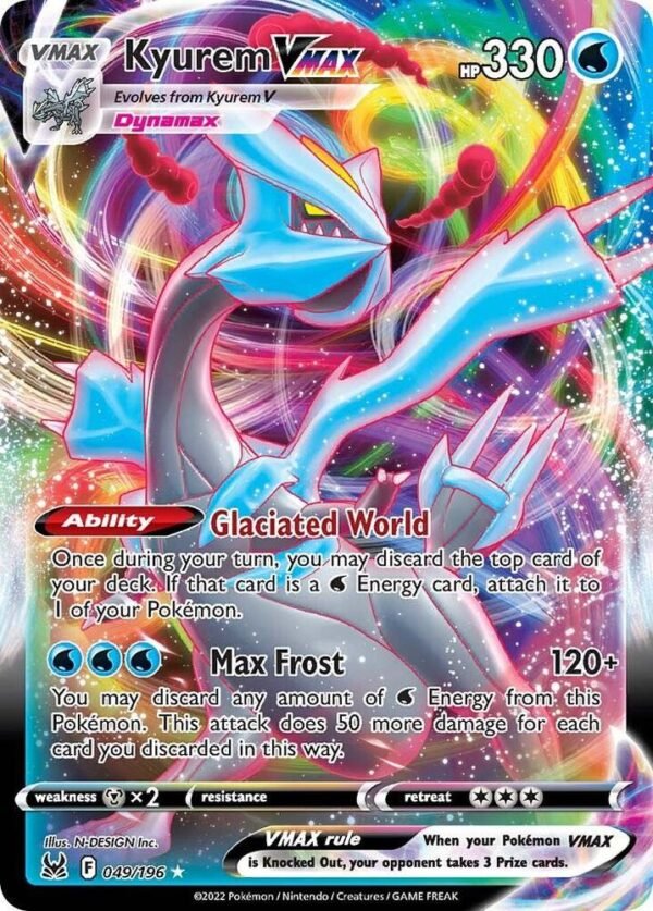 Kyurem VMAX 049/196 Holofoil SWSH11: Lost Origin Kyurem VMAX 049/196 Holofoil SWSH11: Lost Origin
