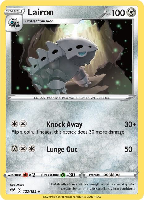 Lairon 122/189 Normal SWSH03: Darkness Ablaze