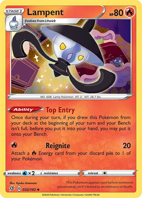 Lampent 032/192 Reverse Holofoil SWSH02: Rebel Clash Lampent 032/192 Reverse Holofoil SWSH02: Rebel Clash