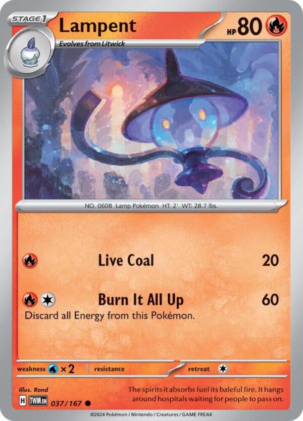 Lampent 037/167 Reverse Holofoil SV06: Twilight Masquerade