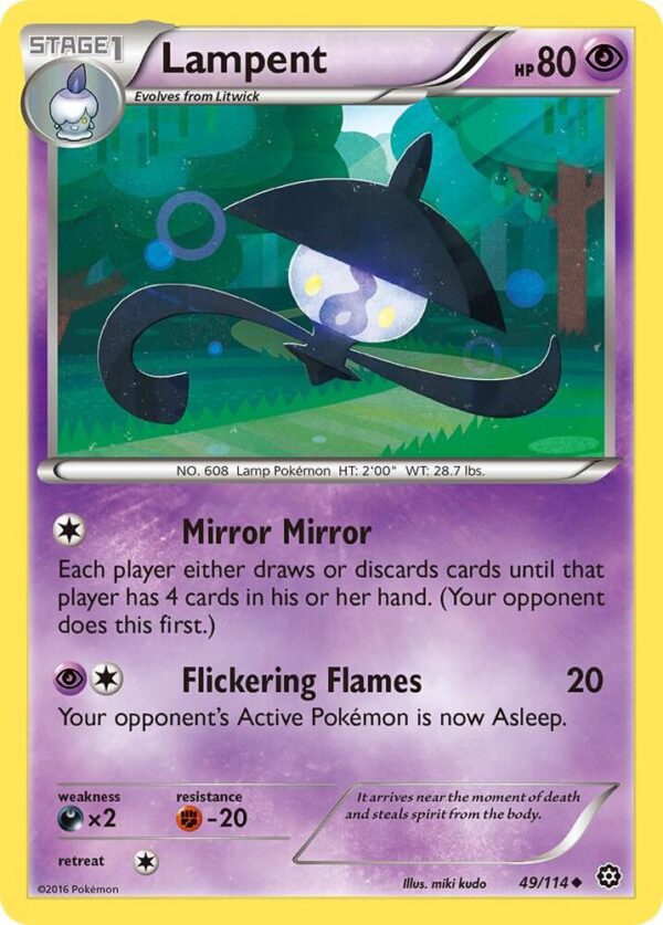 Lampent 49/114 Reverse Holofoil XY – Steam Siege
