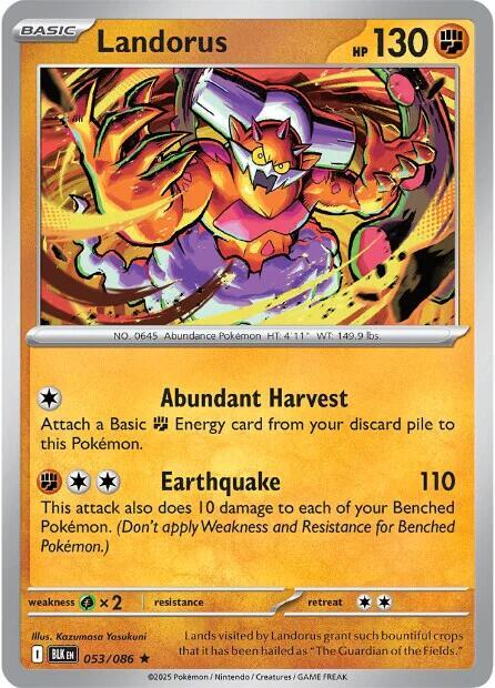 Landorus 053/086 Holofoil SV: Black Bolt Landorus 053/086 Holofoil SV: Black Bolt