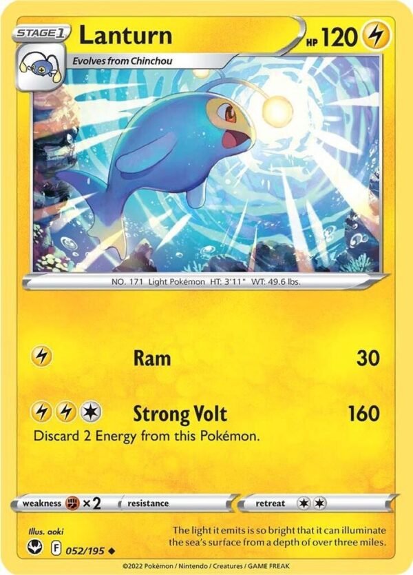 Lanturn 052/195 Reverse Holofoil SWSH12: Silver Tempest Lanturn 052/195 Reverse Holofoil SWSH12: Silver Tempest