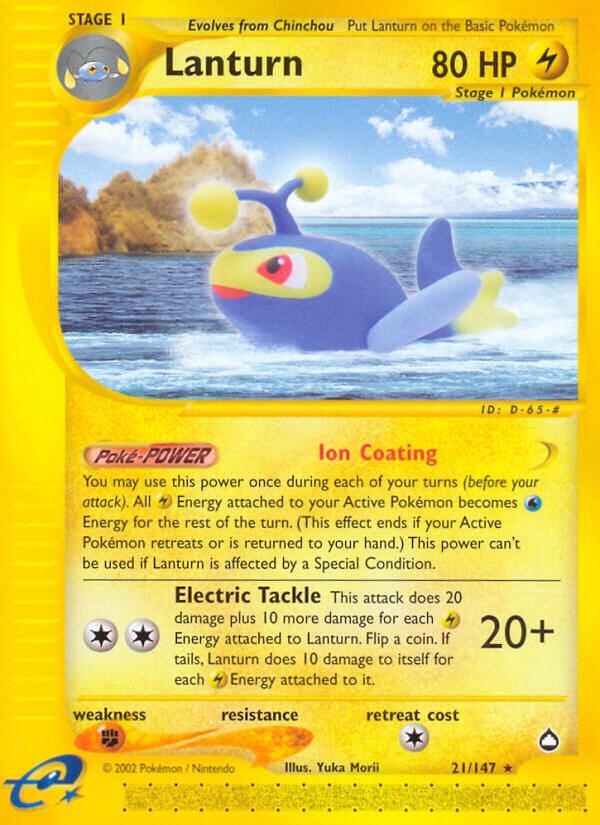 Lanturn (21) 021/147 Reverse Holofoil Aquapolis