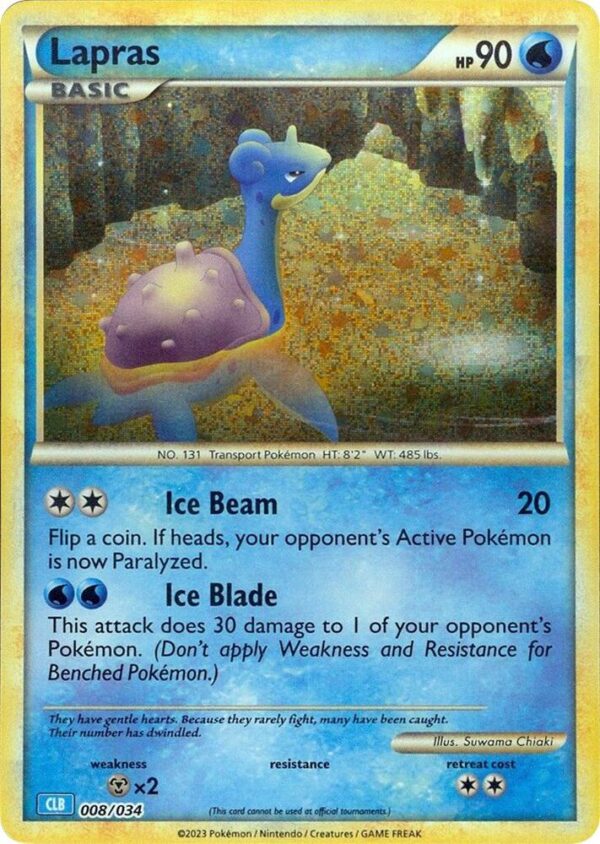 Lapras 008/034 Holofoil Trading Card Game Classic