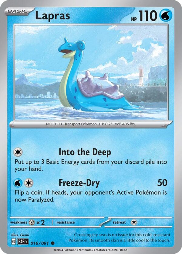 Lapras 016/091 Normal SV: Paldean Fates Lapras 016/091 Normal SV: Paldean Fates
