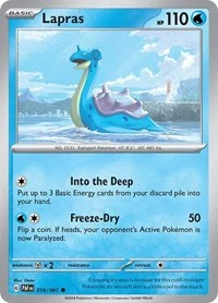 Lapras | 016/091 | Reverse Holofoil | SV: Paldean Fates