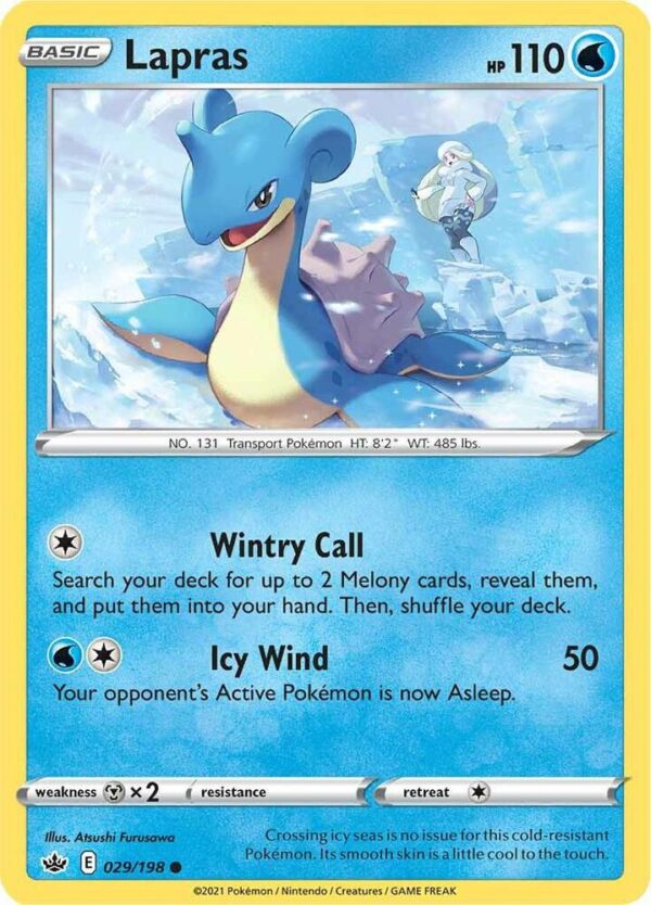 Lapras 029/198 Reverse Holofoil SWSH06: Chilling Reign