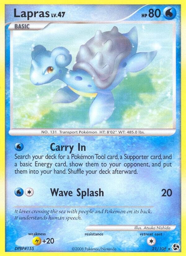 Lapras 21/106 Reverse Holofoil Great Encounters Lapras 21/106 Reverse Holofoil Great Encounters