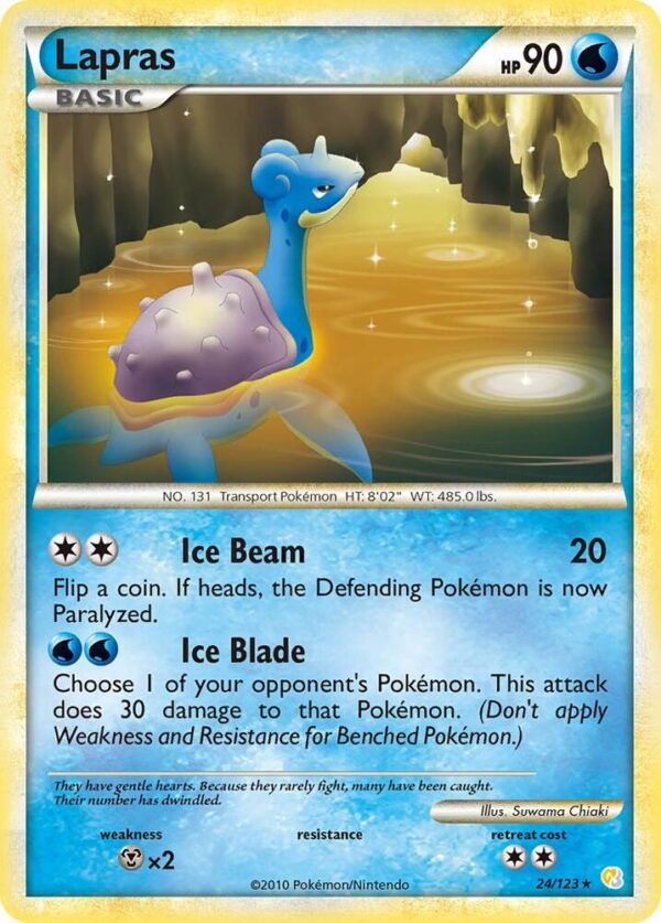 Lapras 24/123 Reverse Holofoil HeartGold SoulSilver