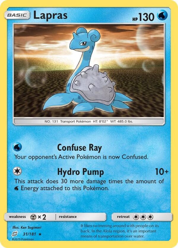 Lapras 31/181 Reverse Holofoil SM – Team Up Lapras 31/181 Reverse Holofoil SM – Team Up