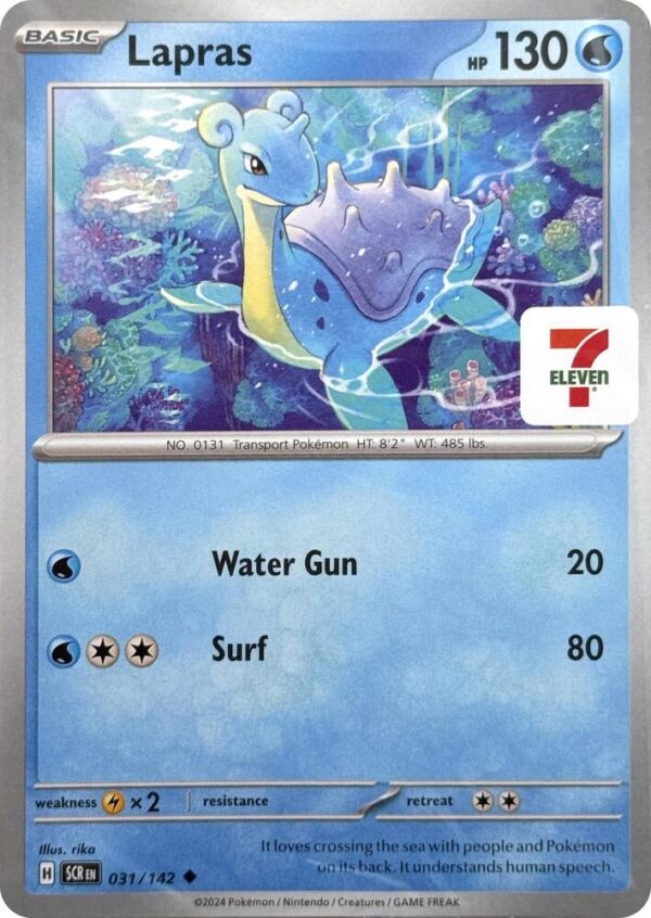 Lapras (7-Eleven Promo) 031/142 Normal Miscellaneous Cards & Products Lapras (7-Eleven Promo) 031/142 Normal Miscellaneous Cards & Products