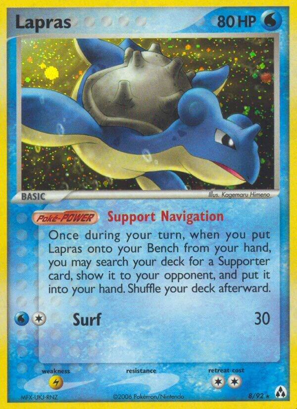 Lapras 8/92 Reverse Holofoil Legend Maker