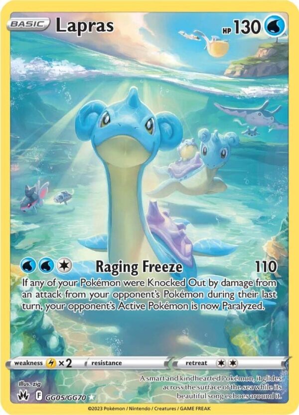 Lapras GG05/GG70 Holofoil Crown Zenith: Galarian Gallery Lapras GG05/GG70 Holofoil Crown Zenith: Galarian Gallery