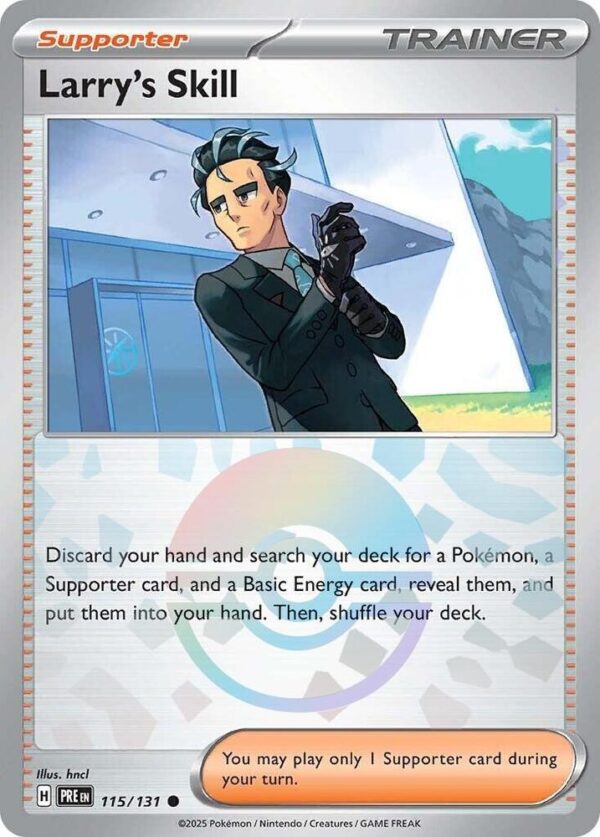 Larry’s Skill 115/131 (Poke Ball Pattern) Holofoil SV: Prismatic Evolutions