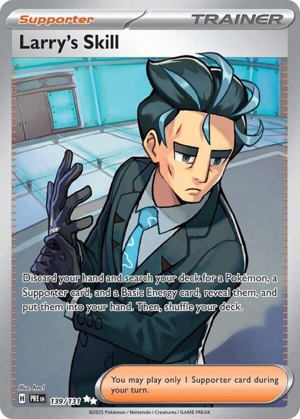 Larry’s Skill 139/131 Holofoil SV: Prismatic Evolutions Larry’s Skill 139/131 Holofoil SV: Prismatic Evolutions