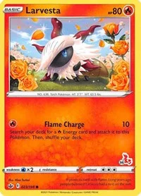 Larvesta | 023/198 (#36 Cinderace Stamped) | Normal | Battle Academy 2022