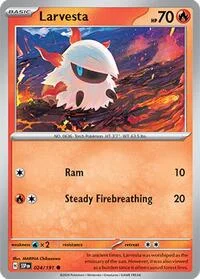 Larvesta | 024/191 | Reverse Holofoil | SV08: Surging Sparks