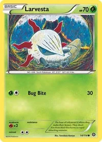 Larvesta | 14/114 | Reverse Holofoil | XY - Steam Siege