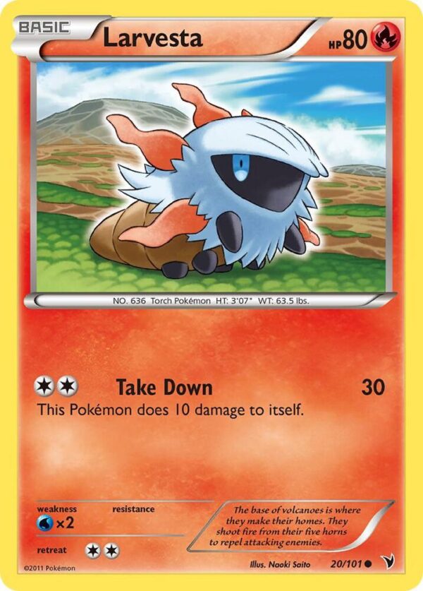 Larvesta (20) 20/101 Reverse Holofoil Noble Victories