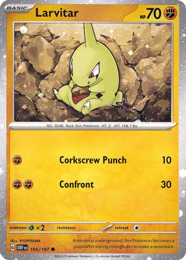 Larvitar 105/197 (Cosmos Holo) Holofoil Miscellaneous Cards & Products Larvitar 105/197 (Cosmos Holo) Holofoil Miscellaneous Cards & Products