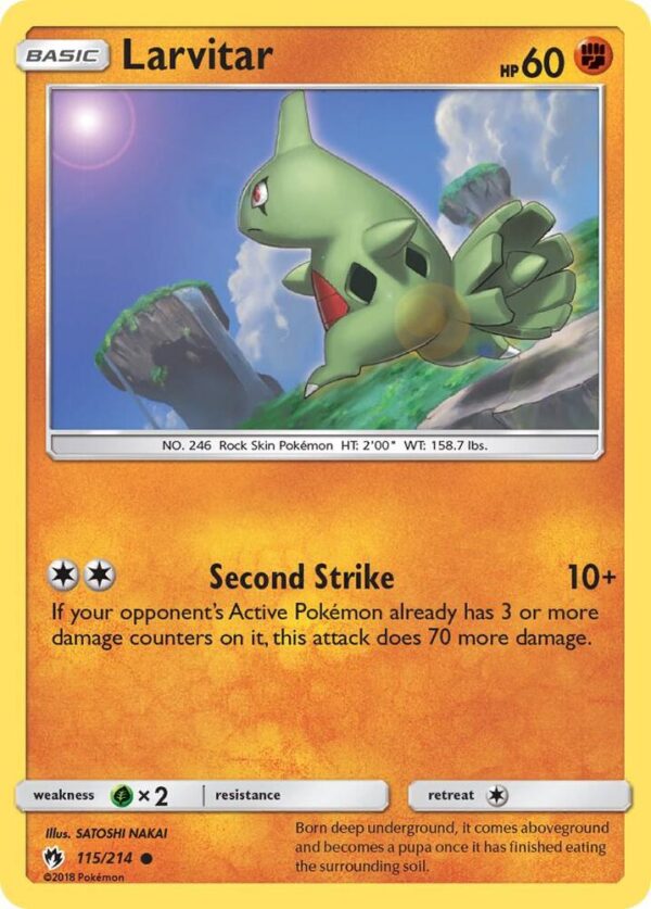 Larvitar (115) 115/214 Normal SM – Lost Thunder Larvitar (115) 115/214 Normal SM – Lost Thunder