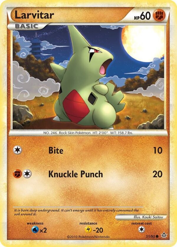 Larvitar (51) 51/95 Reverse Holofoil Unleashed