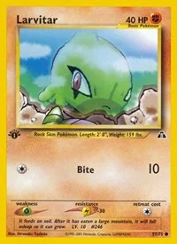 Larvitar | 57/75 | 1st Edition | Neo Discovery