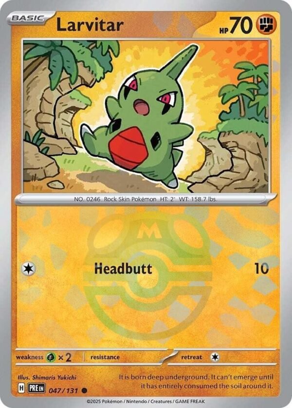 Larvitar (Master Ball Pattern) 047/131 Holofoil SV: Prismatic Evolutions